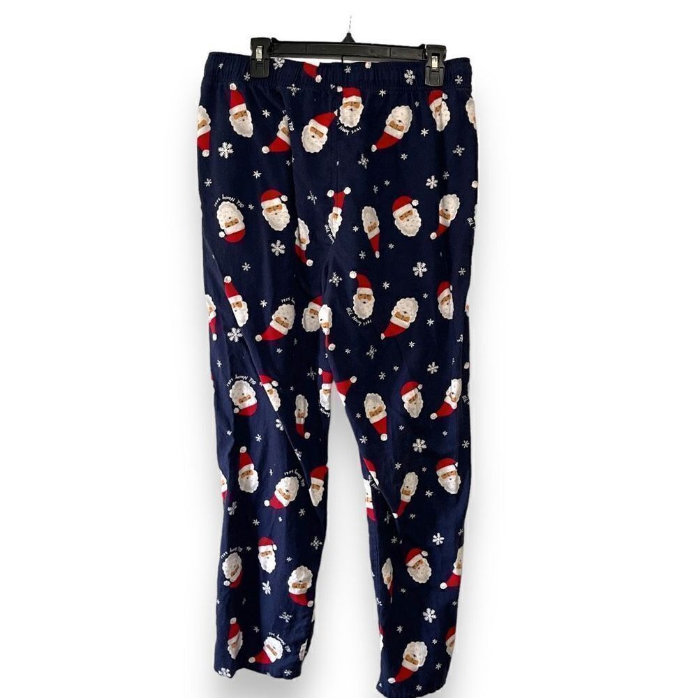 Old Navy Women's Printed Santa Claus Holiday‎ Pajama Pants Navy Blue Large